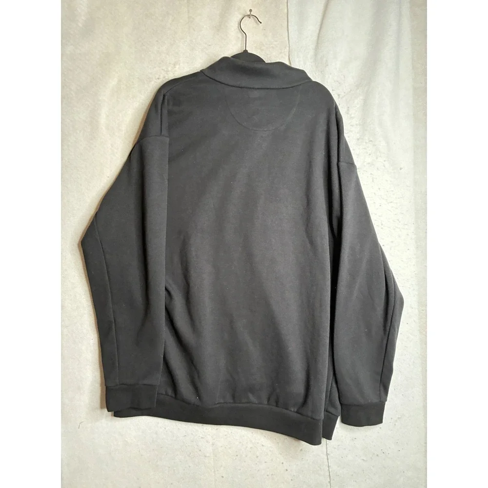 Polo Ralph Lauren Mens Black Mock Neck Snap Pullover Sweatshirt 3LT 3XL Tall